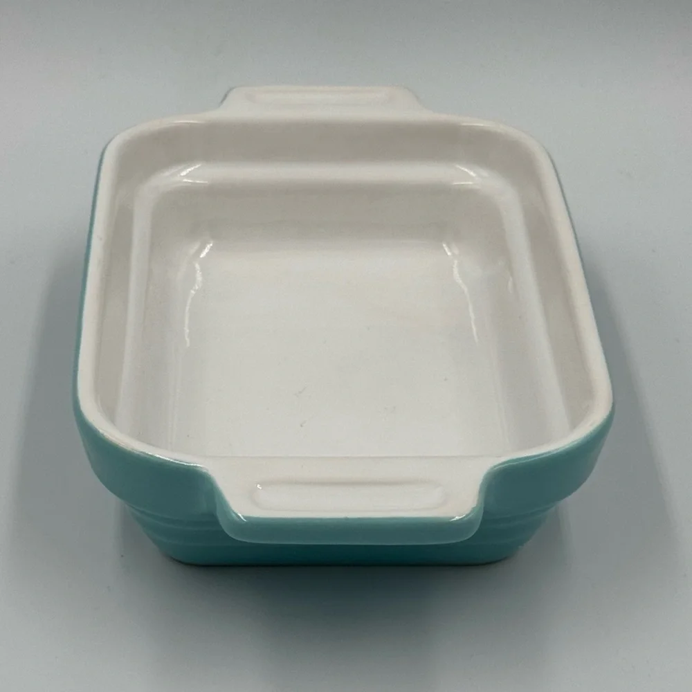 Olive & Thyme And Well Equipped Kitchen Teal Rectangular Stoneware Baking Dish